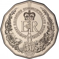 LONGEST REIGNING COMMONWEALTH MONARCH. EIIR. 50.