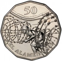 Copper-Nickel coin Australia KM# 2993 50. EL ALAMEIN 1942.