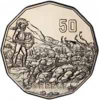 Copper-Nickel coin Australia KM# 2995 50. 1941. GREECE.