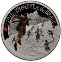 Silver coin Australia KM# 3004 1915 - BRAVEST of the BRAVE. P. WR.