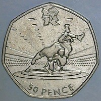 Copper-Nickel coin United Kingdom KM# 1188 50 PENCE.