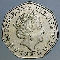 ELIZABETH · II · D · G · REG · F · D · 50 PENCE · 2016 · . JC.