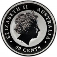 ELIZABETH II. AUSTRALIA. 50 CENTS. IRB.