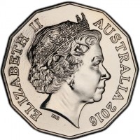 Copper-Nickel coin Australia KM# 3196 ELIZABETH II. AUSTRALIA 2016. IRB.
