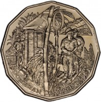 Copper-Nickel coin Australia KM# 3199 50. INDONESIAN CONFRONTATION.