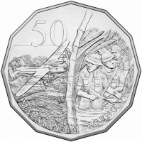 Copper-Nickel coin Australia KM# 3201 50. MALAYAN EMERGENCY.