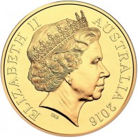 Gold Plated Cupronickel coin Australia KM# 3204 ELIZABETH II. AUSTRALIA 2016. IRB.