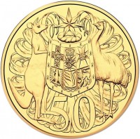 Gold Plated Cupronickel coin Australia KM# 3204 Gold Plated Cupronickel coin Australia KM# 3204
