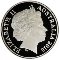Gold clad Cupronickel coin Australia KM# 3204b ELIZABETH II. AUSTRALIA 2016. IRB.