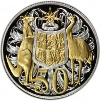 Gold clad Cupronickel coin Australia KM# 3204b Gold clad Cupronickel coin Australia KM# 3204b