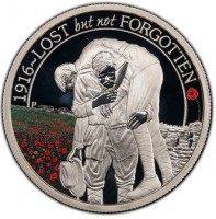 Silver coin Australia KM# 3210 1916 - LOST but not FORGOTTEN. P. WR.