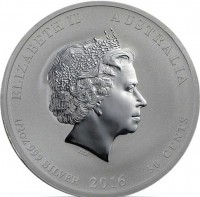 Silver coin Australia KM# 3211 ELIZABETH II AUSTRALIA. IRB. 1/2 oz 999 SILVER 2016 50 CENTS.