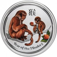 Silver coin Australia KM# 3212 猴. P IJ. Year of the Monkey.