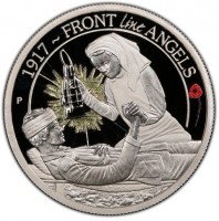 Silver coin Australia KM# 3368 1917 - FRONT line ANGELS. P. AH.