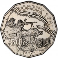 Copper-Nickel coin Australia KM# 2996 TOBRUK 1941. 50.