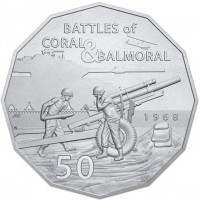 BATTLES of. CORAL. &. BALMORAL. 1968. AB. 50.