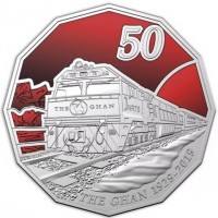Copper-Nickel coin Australia KM# 3621 50. NR 75. THE GHAN NR 75. TD. THE GHAN 1929-2019.