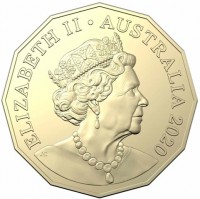 Aluminium Bronze coin Australia KM# 3830 ELIZABETH II. AUSTRALIA 2020. JC.