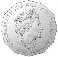 Copper-Nickel coin Australia KM# 4465 ELIZABETH II 1952 - 2022. AUSTRALIA 2023. 50 CENTS. JC.
