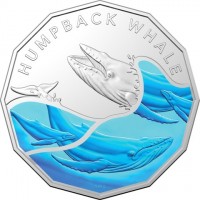 Copper-Nickel coin Australia KM# 4470 HUMPBACK WHALE. AWB.