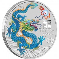Silver coin Australia 龍. DRAGON. 2024. P125.