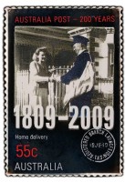 Silver coin Australia KM# 1255 AUSTRALIA POST - 200 YEARS. 1809 - 2009. Home delivery. 55c. AUSTRALIA.