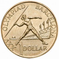 XXV OLYMPIAD BARCELONA. 1 DOLLAR.