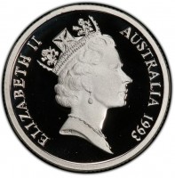 Silver coin Australia KM# 208a ELIZABETH II. AUSTRALIA 1993. RDM.