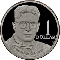 Silver coin Australia KM# 366a 1 DOLLAR. HOWARD FLOREY CENTENARY.