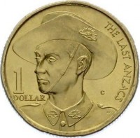 THE LAST ANZACS. 1 DOLLAR. C. WP.