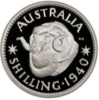 AUSTRALIA. KG. SHILLING 1940.