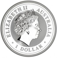 Silver coin Australia KM# 424 ELIZABETH II. AUSTRALIA. 1 DOLLAR. IRB.