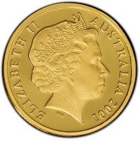 Gold coin Australia KM# 534.1a ELIZABETH II. AUSTRALIA 2001. IRB.