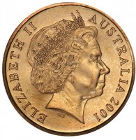 Aluminium Bronze coin Australia KM# 682 ELIZABETH II. AUSTRALIA 2001. IRB.