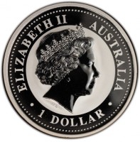 Silver coin Australia KM# 580 ELIZABETH II. AUSTRALIA. 1 DOLLAR. IRB.