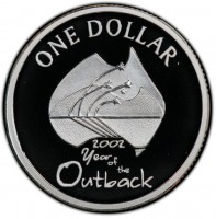 ONE DOLLAR. 2002. Year of the Outback.