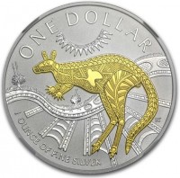 Silver coin Australia KM# 798a ONE DOLLAR. RT. 1 OUNCE OF FINE SILVER.