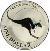1 ounce fine silver. ONE DOLLAR.