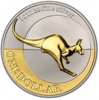 1 ounce fine silver. ONE DOLLAR.