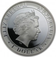 Silver coin Australia KM# 734 ELIZABETH II. AUSTRALIA. 1 DOLLAR. IRB.