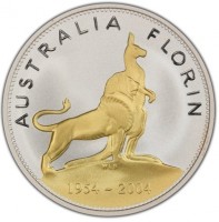AUSTRALIA FLORIN. WLB. 1954 - 2004.