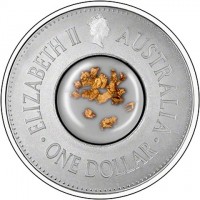 Silver coin Australia KM# 740 ELIZABETH II. AUSTRALIA. ONE DOLLAR.