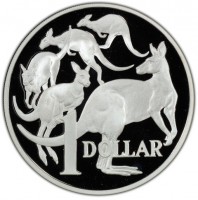 Silver coin Australia 1. DOLLAR.