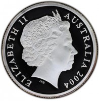 Silver coin Australia KM# 489a ELIZABETH II. AUSTRALIA 2004. IRB.