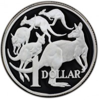 Silver coin Australia KM# 489a 1. DOLLAR.