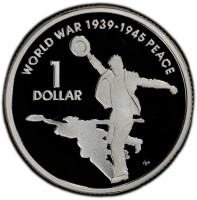 WORLD WAR 1939 - 1945 PEACE. 1. DOLLAR. WP.