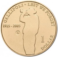 GALLIPOLI·LEST WE FORGET. 1945-2005. S. 1 DOLLAR.