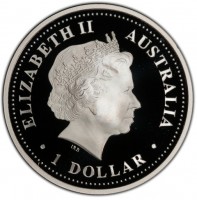 Silver coin Australia KM# 685 ELIZABETH II. AUSTRALIA. 1 DOLLAR. IRB.