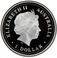 Silver coin Australia KM# 830 ELIZABETH II. AUSTRALIA. 1 DOLLAR. IRB.