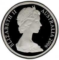 Silver coin Australia KM# 77a ELIZABETH II. AUSTRALIA 2006.